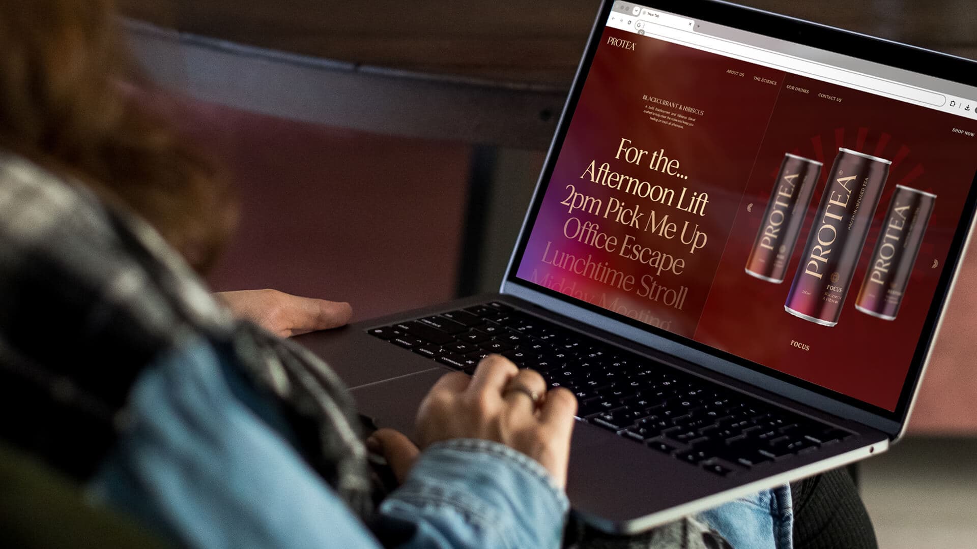 Protea website design displayed on laptop by On Poynt Creative