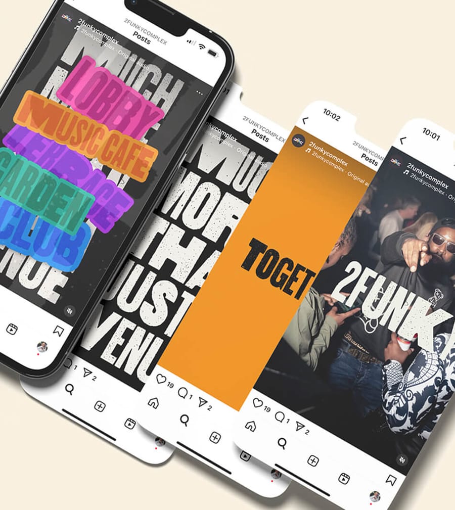 2Funky branded poster print design collection by On Poynt Creative
