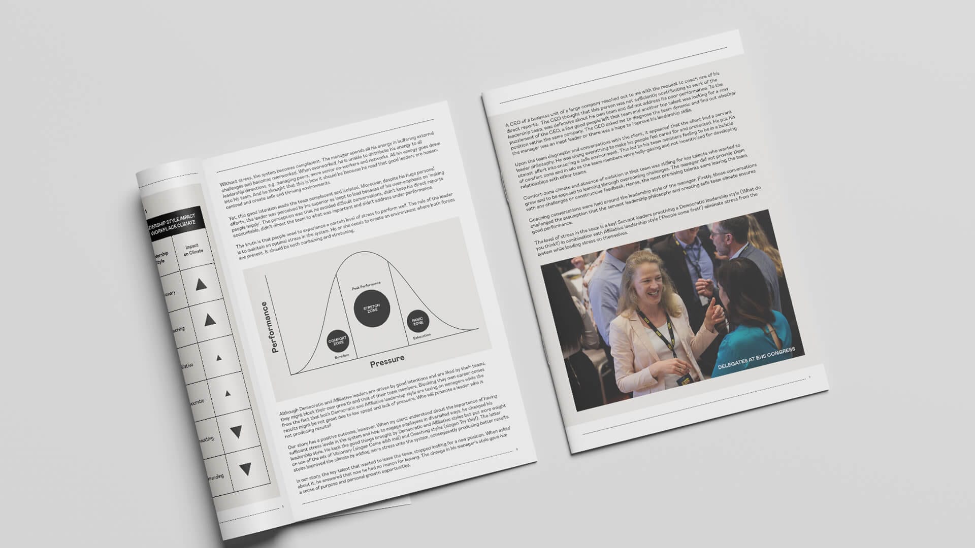 IILSC white paper booklet spread with diagram and conference speaker photo, by On Poynt Creative